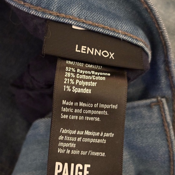 PAIGE Straight Leg Jeans in Soft Blue - Picture 3 of 9